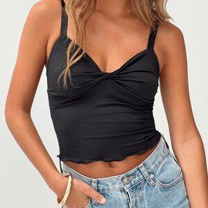 Princess Polly greyer tank top black